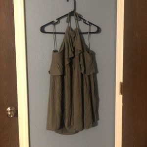 Olive green halter top
